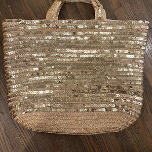 Felix Rey New York Sequin Tote – Gold Metallic Shine –